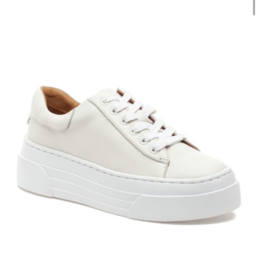 NWT J/SLIDES AMANDA White Leather Sneaker - Picture 2 of 15